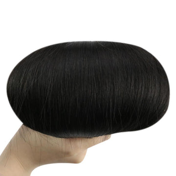Fshine Virgin PU Sew In Hair Invisible 100% Remy Human Hair Weft Bundles Pure Color #1B - FShine Shop